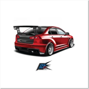 mitsubishi evoX Posters and Art